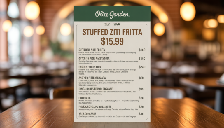 Olive Garden Stuffed Ziti Fritta Menu Prices 2026